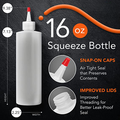 7-Pack Plastic Condiment Squeeze Bottles