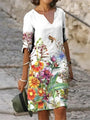 Clara Floral Print Vintage Chic Women Dress