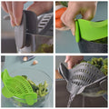 Clip On Hands-Free Kitchen Silicone Food Strainer