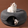 Interactive Basket Cuddly Cat Bed - thedealzninja