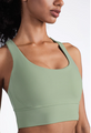 Karen Elson Tops Bra Solid Col Sports Outdoor Exercise Clothes
