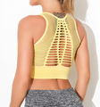 Jean Shrimpton Yoga Running Sports Bra Cross Back Wirefree Removable Cups