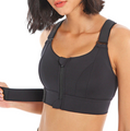 Jade Jagger Top Yoga Vest Front Zipper Plus Size Adjustable Strap Gym Fitness Bras